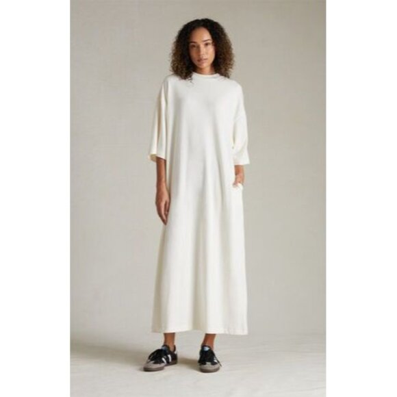 Fear of God Essentials 3/4 T-Shirt Sleeve Dress Cream Cloud Dancer Large NEW - Picture 9 of 10